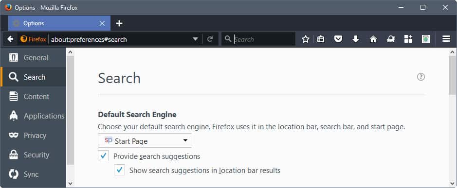 firefox search box
