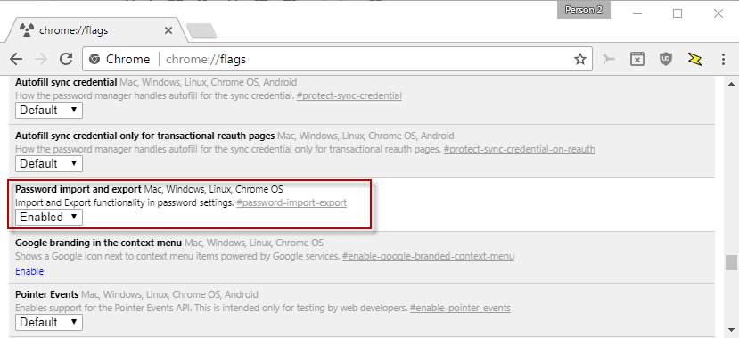 Google chrome jelszavak importálása