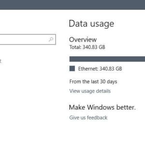 data usage windows 10