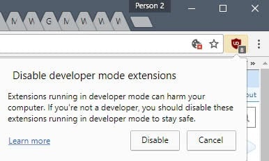 Hide Chrome S Disable Developer Mode Extensions Warning Ghacks