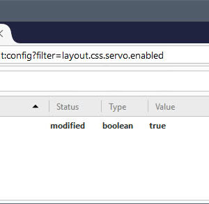 firefox about config filter