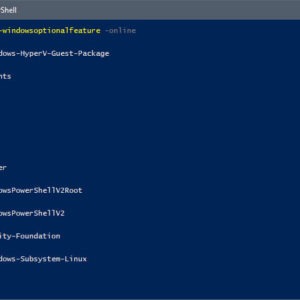powershell optional features