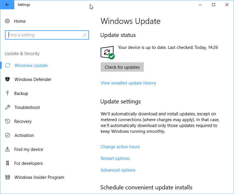 windows 10 update