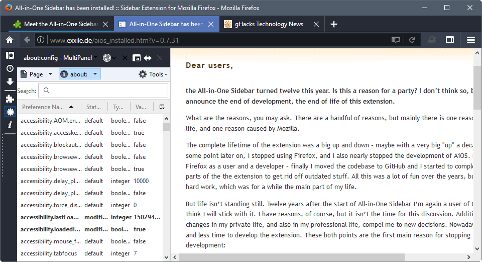 all-in-one-sidebar add-on firefox discontinued