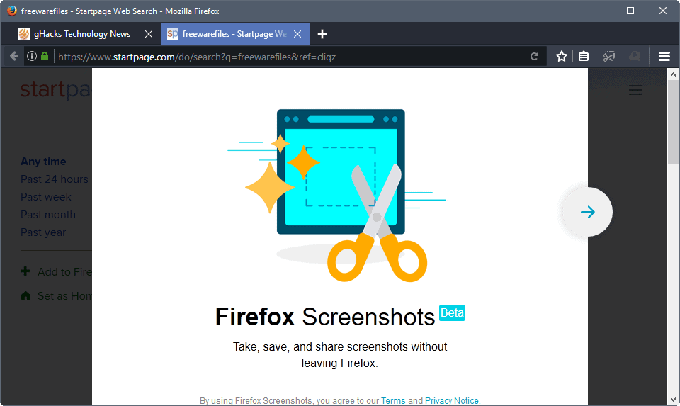 firefox screenshots