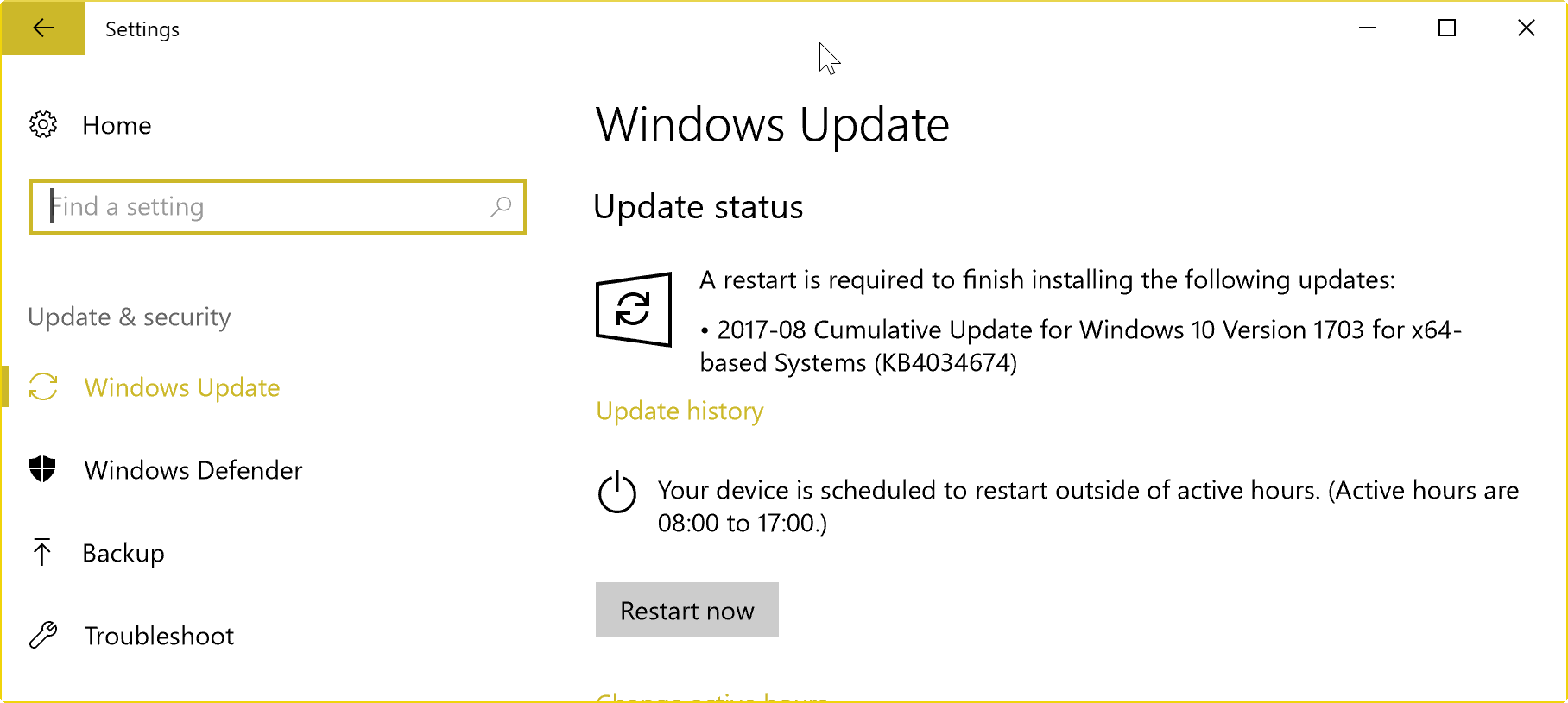 configuring windows updates stuck at 35