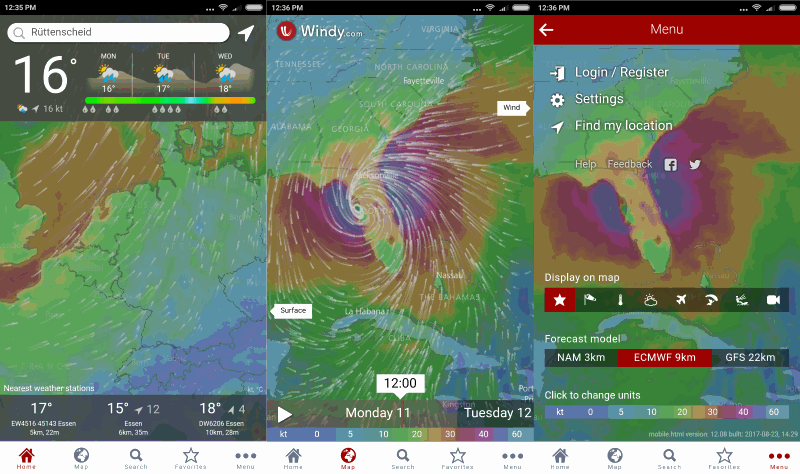 Windy: Wind, Waves and Hurricane forecast on Android - gHacks Tech News