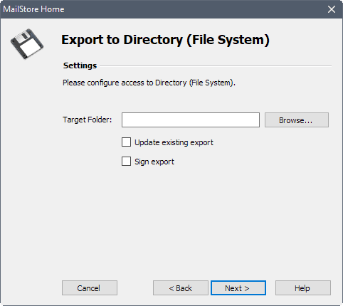 export directory