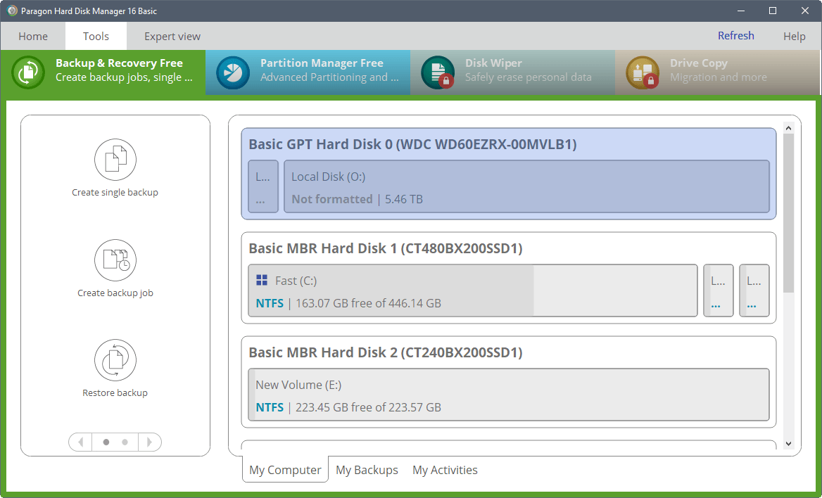 paragon hard disk manager 16 basic