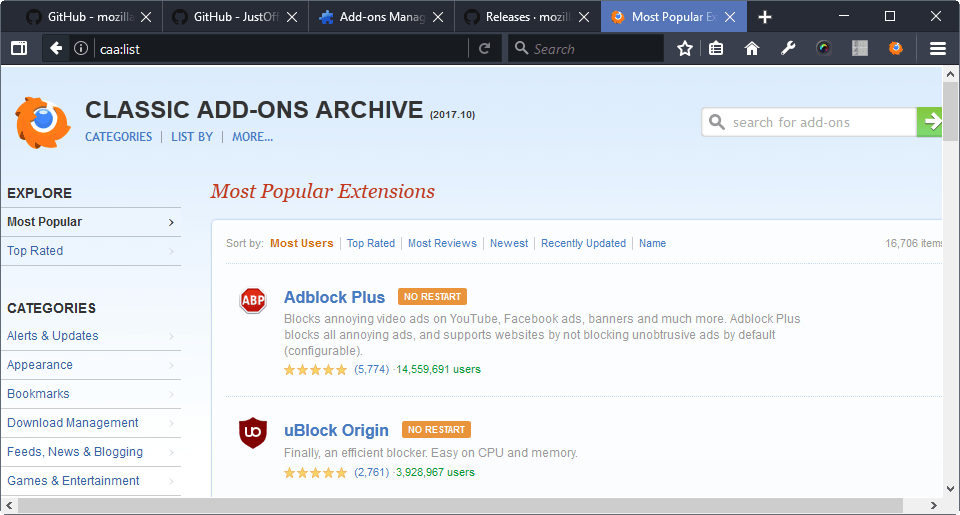 firefox addons web page firefox addons web page