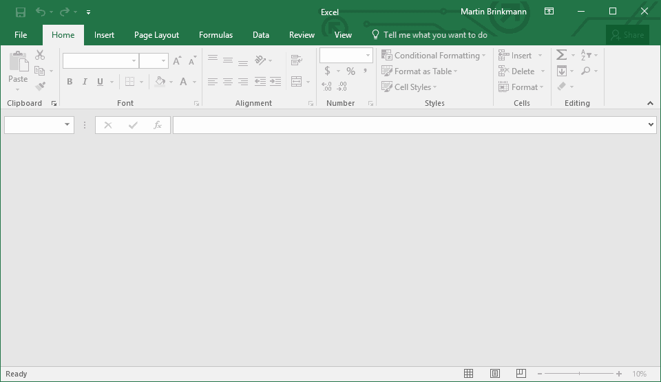 excel blank document
