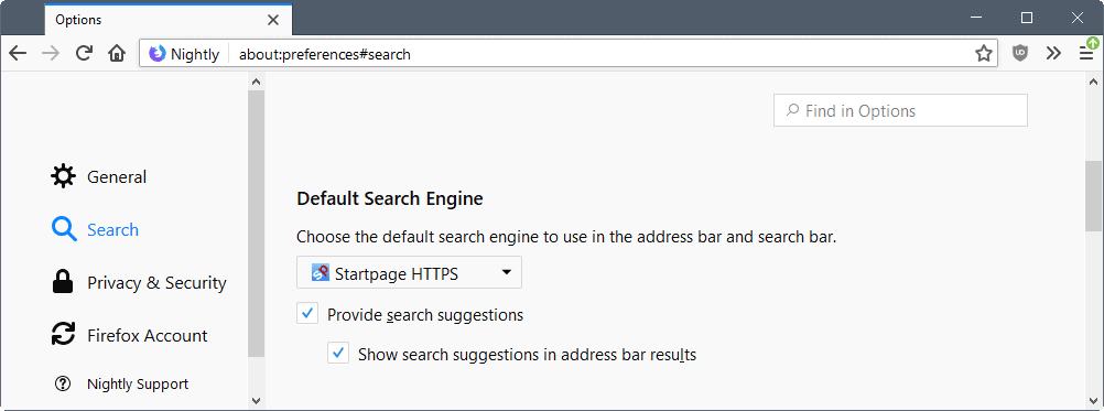 firefox default search