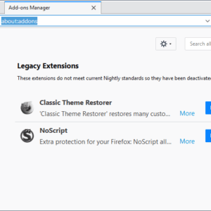 legacy extensions