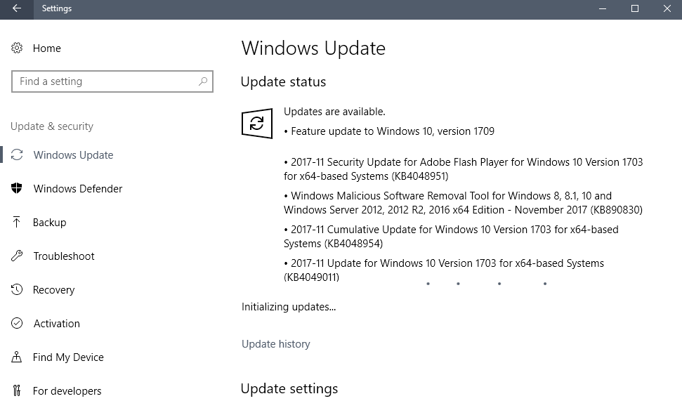 windows security updates november 2017