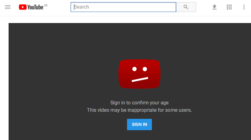 youtube video sign in to confirm your age