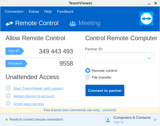 Install and use Teamviewer 13 for GNU/Linux remote access and support