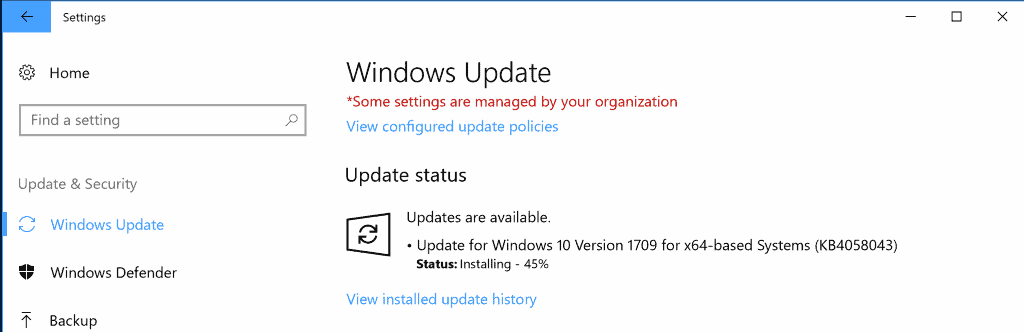 manually update to windows 10 version 1709
