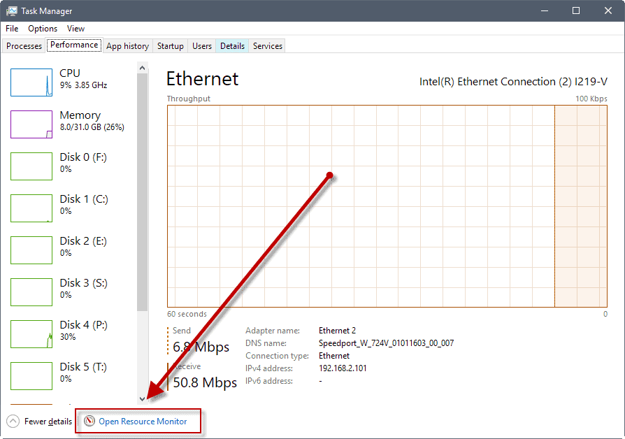 open resource monitor