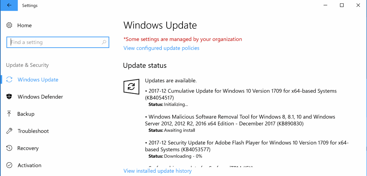 windows updates december 2017 security