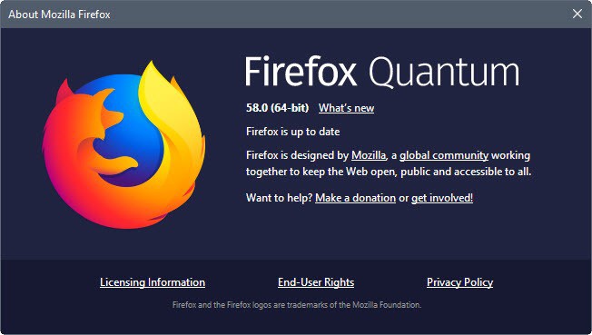 firefox 58.0