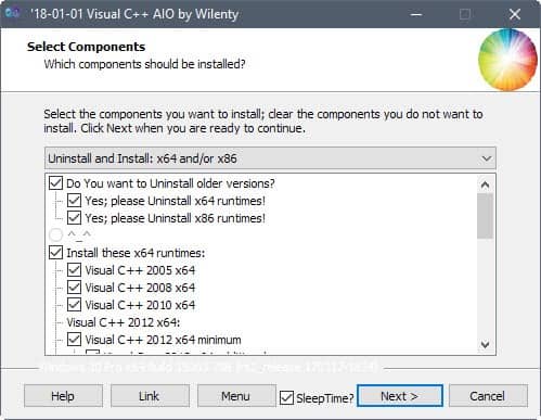 microsoft visual c++ redistributable package (x64) windows 10