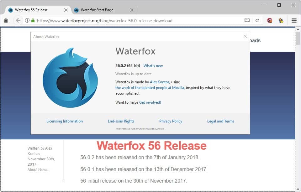 Waterfox browser 32 bit