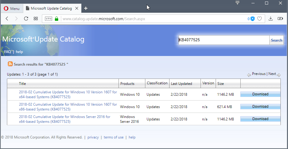 KB4077528 and KB4077525 for Windows 10 released