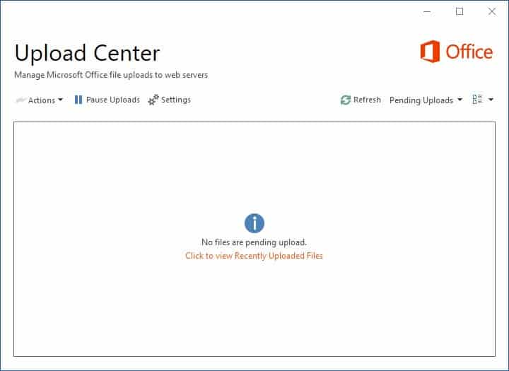 How to disable the Microsoft Office Upload Center