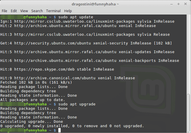 updating LinuxMint