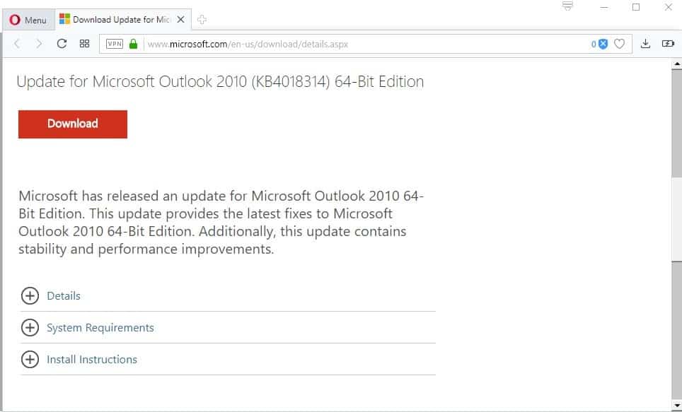 microsoft outlook 2010 download