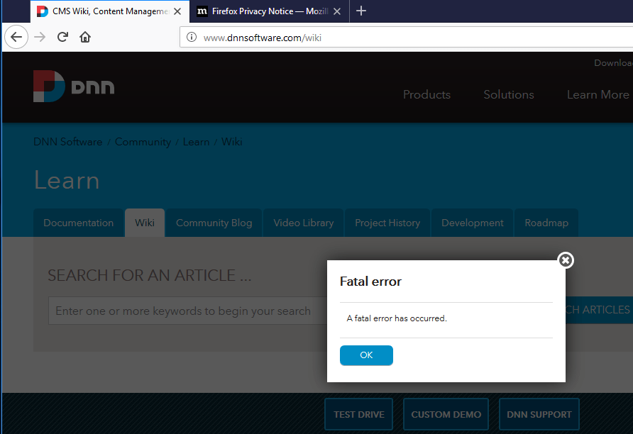 firefox error