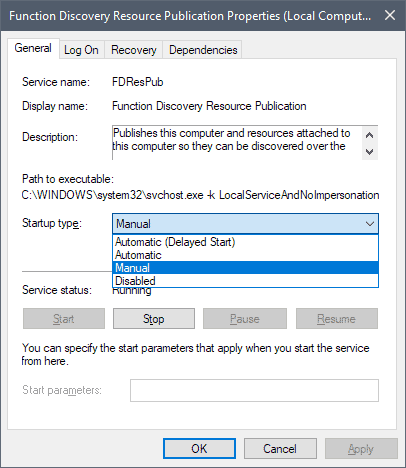 change network to private windows 10 1803