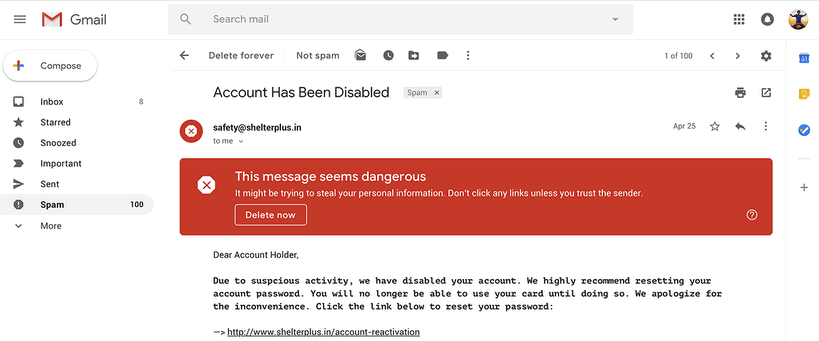 gmail new email dangerous