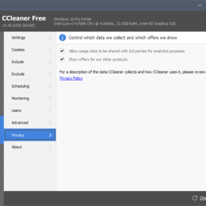 ccleaner privacy