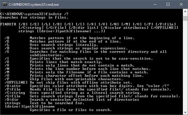 findstr review: Windows tool for command searches for text strings - gHacks Tech News