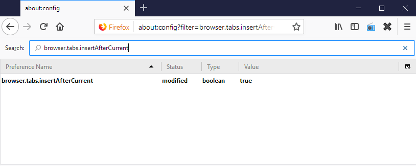 firefox open new tabs after active