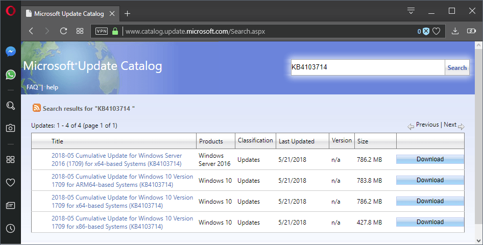 manually update to windows 10 version 1709