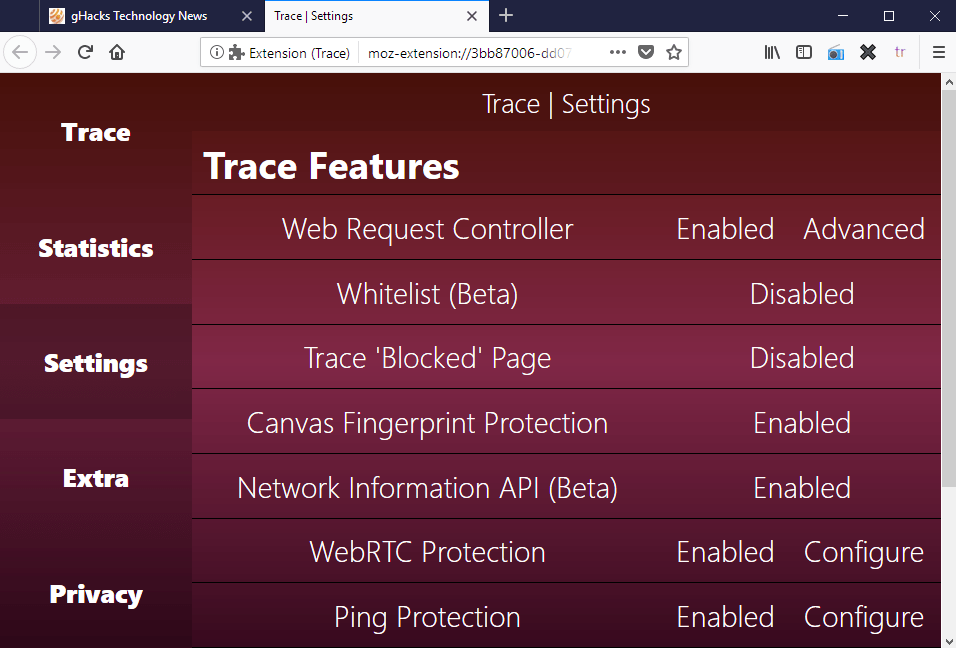 trace anti-tracking
