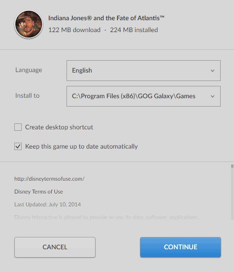 gog galaxy installation