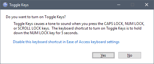 toggle keys