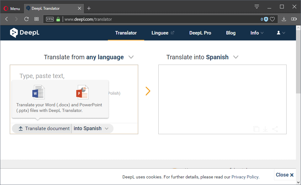 DeepL Translator now with document translation functionality gHacks