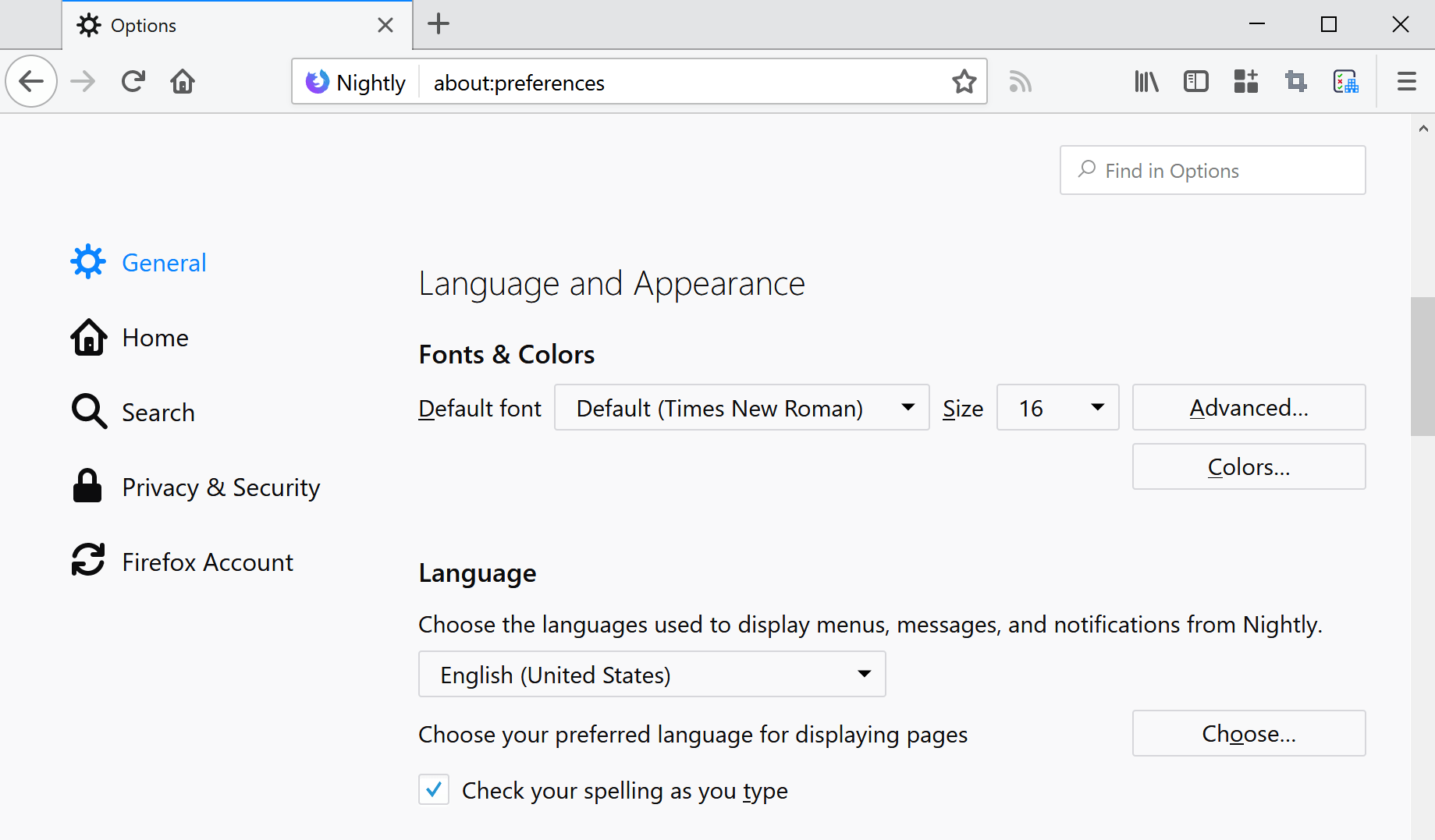 firefox 63 language switching