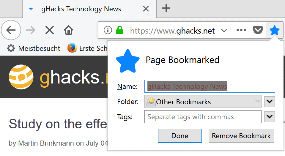 firefox other bookmarks