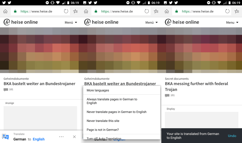 microsoft edge android translate