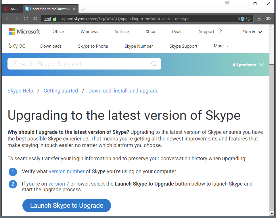 requirements for skype download
