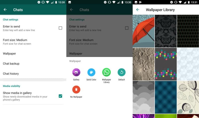 How to change the WhatsApp Wallpaper