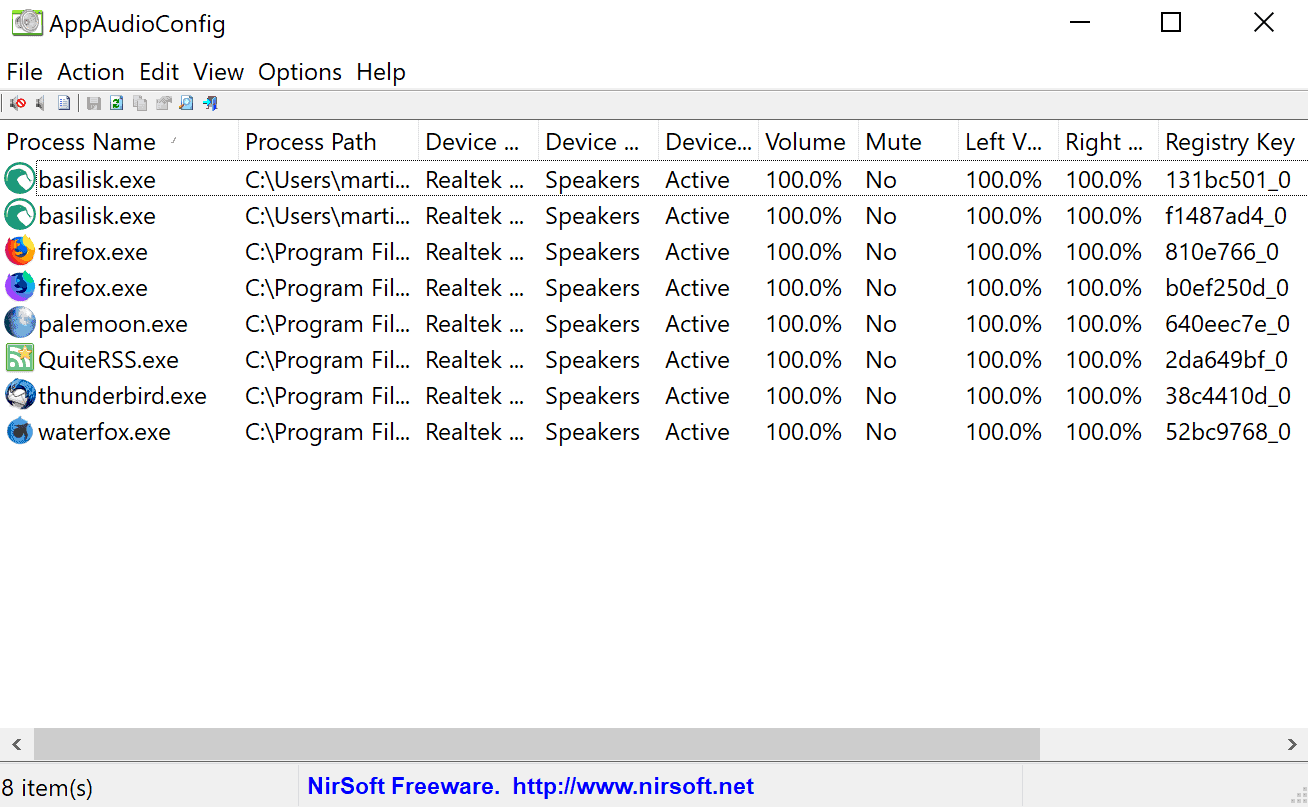 appaudoconfig control volume windows