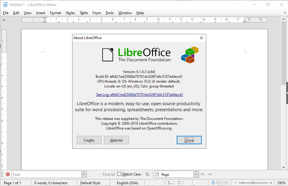 libreoffice 6.1