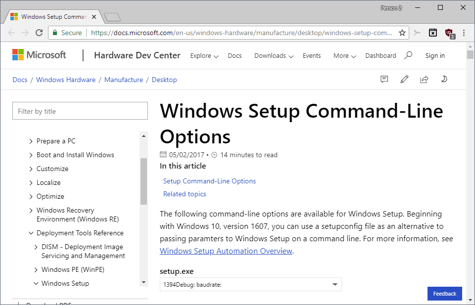 windows 10 setup commands