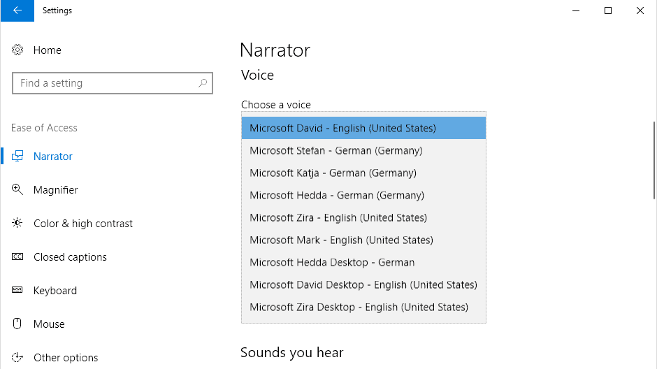 new windows 10 voices text to speech